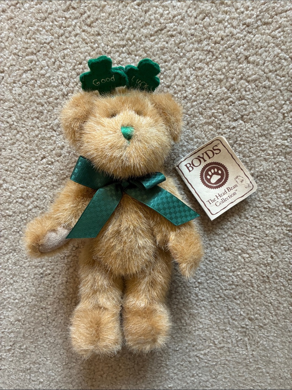 The Boyds Collection “Lucky Homespun” Good Luck Bear